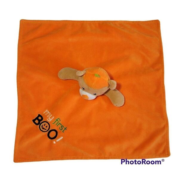 Baby Starters Halloween Lovey Rattle Security Blanket Bear My first Boo - Picture 5 of 12